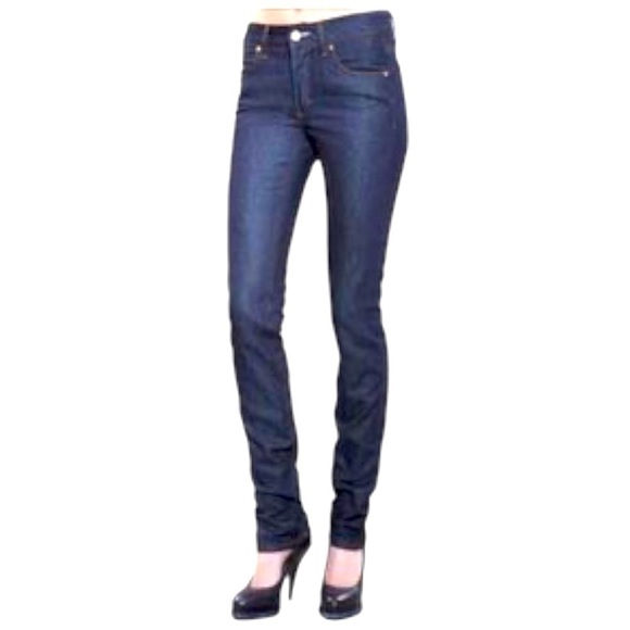 Acne Dark Wash Hex DC Slim Fit Straight Midrise Jeans Size 27 - Picture 1 of 7